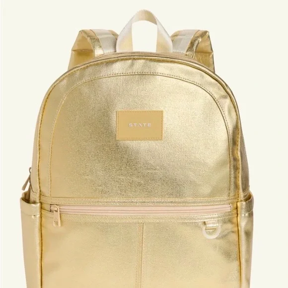 STATE Metallic Gold Kids Travel Backpack - Picture 3 of 10